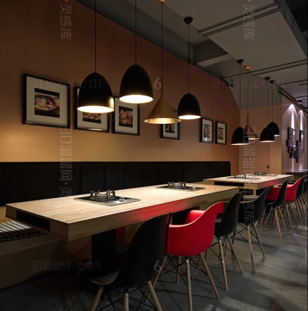 火锅店设计灵感解析及创意建议-3d溜溜网