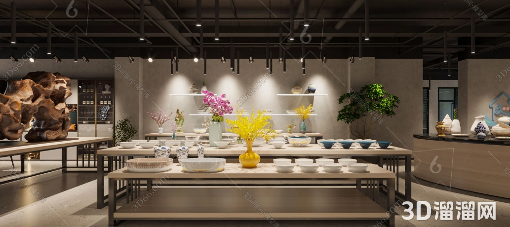 餐具展厅模型设计：如何结合品牌和模拟场景展示餐具？