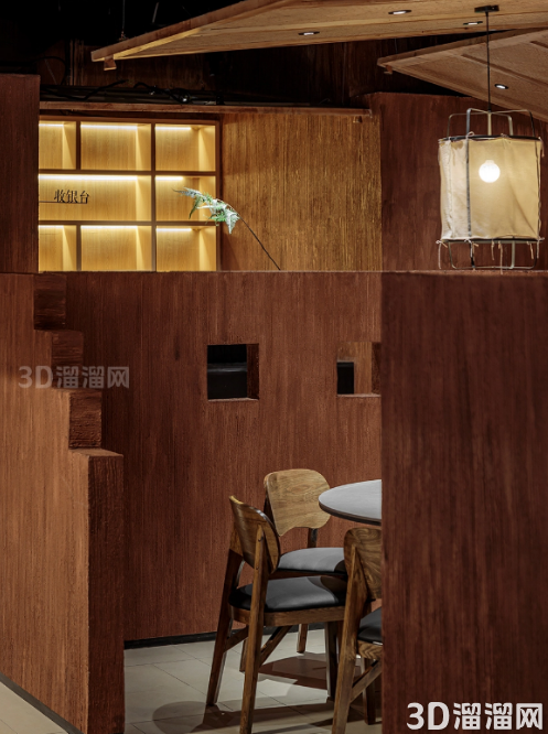 侘寂风格的潮汕牛肉火锅店—舌尖牧牛设计案例-3d溜溜网