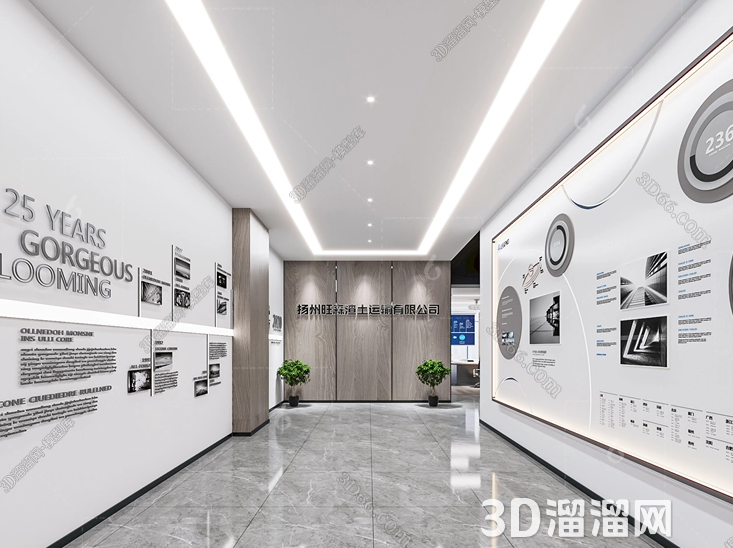 3D展厅前厅效果图：营造引人入胜的空间体验