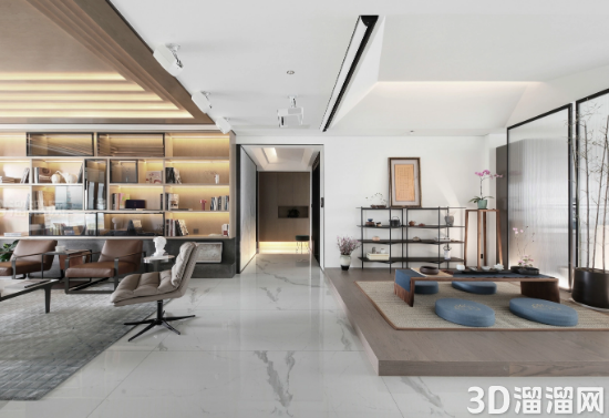 设计师自宅|“诗意与远方”:奕贤居住宅设计案例-3d溜溜网