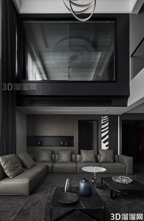 超越“高级灰”,280㎡黑色系私宅:Rhythm上叠居室设计案例 超越“高级灰”,280㎡黑色系私宅:Rhythm上叠居室设计案例