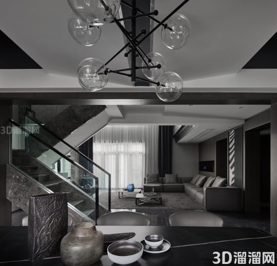 超越“高级灰”,280㎡黑色系私宅:Rhythm上叠居室设计案例 超越“高级灰”,280㎡黑色系私宅:Rhythm上叠居室设计案例