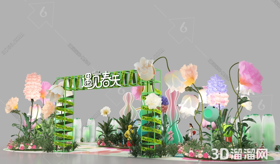 3d花市展览馆模型的五个设计要点