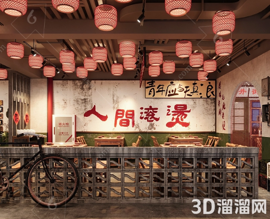 火锅店如何装修?这7个设计要点拿捏住-3d溜溜网