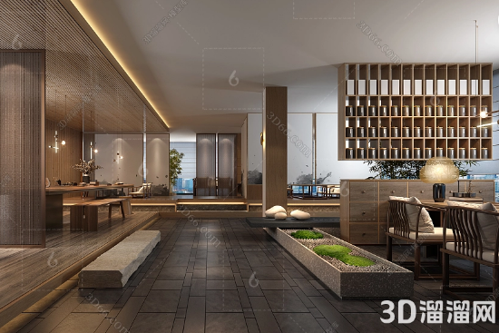 如何打造现代高端的私人会所空间?-3d溜溜网