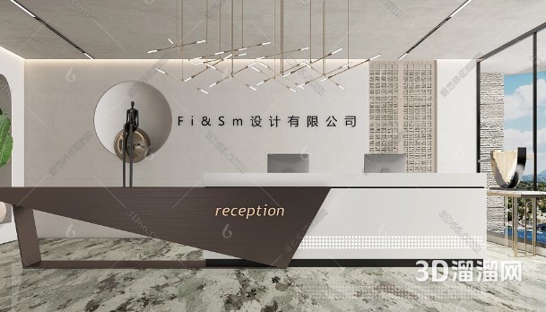 办公室前台设计哪种好？-3d溜溜网