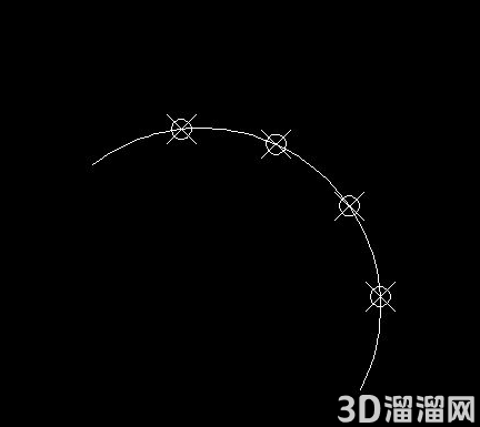 CAD等分弧线的方法 CAD等分弧线的方法