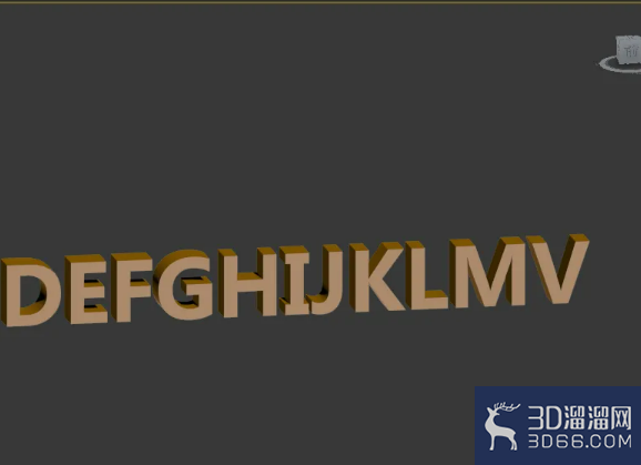 3Dmax弧形立体字制作教程