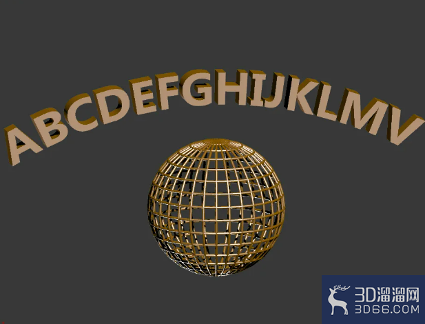 3Dmax弧形立体字制作教程
