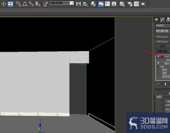 3DMAX怎样制作踢脚线？