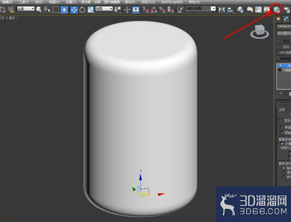 3Dmax如何制作切角圆柱体? 3Dmax如何制作切角圆柱体?