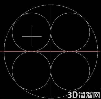 CAD中一个大圆和几个小圆相切的操作技巧