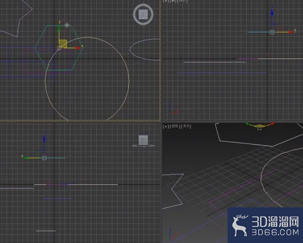 3dMax中如何分离图形？