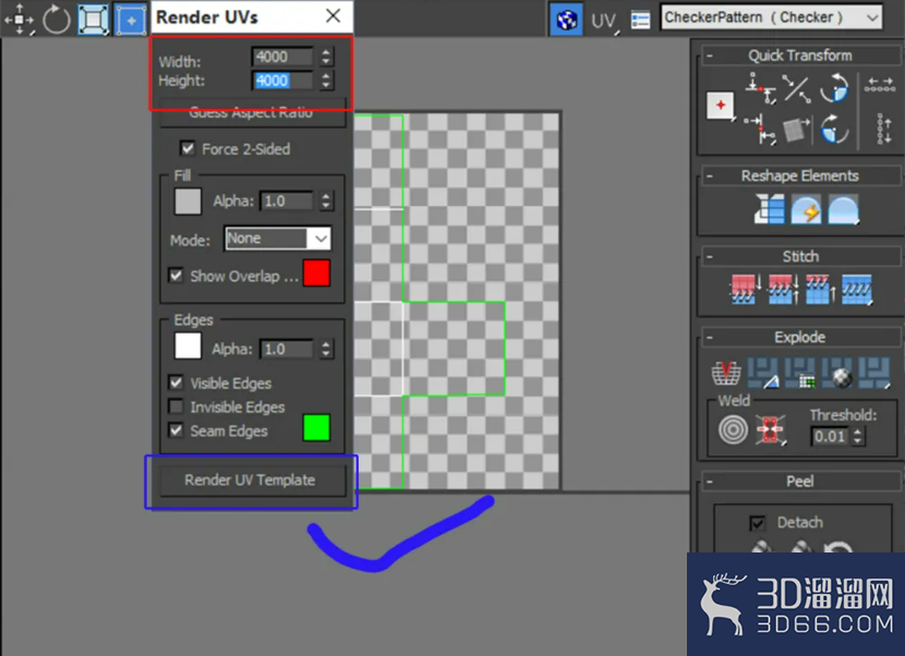3Dmax如何展UV？