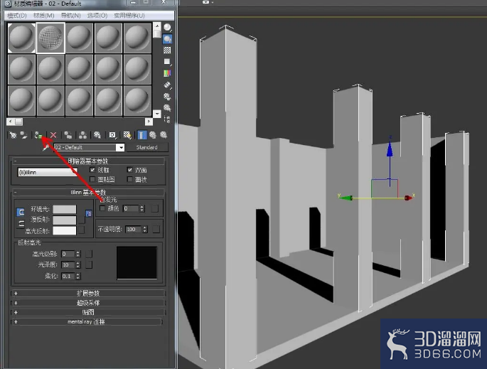 3Dmax怎么让柱子显示为线条? 3Dmax怎么让柱子显示为线条?