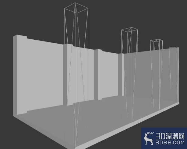 3Dmax怎么让柱子显示为线条? 3Dmax怎么让柱子显示为线条?