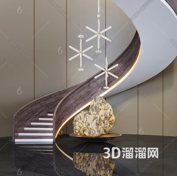 旋转楼梯吊灯怎么设计？