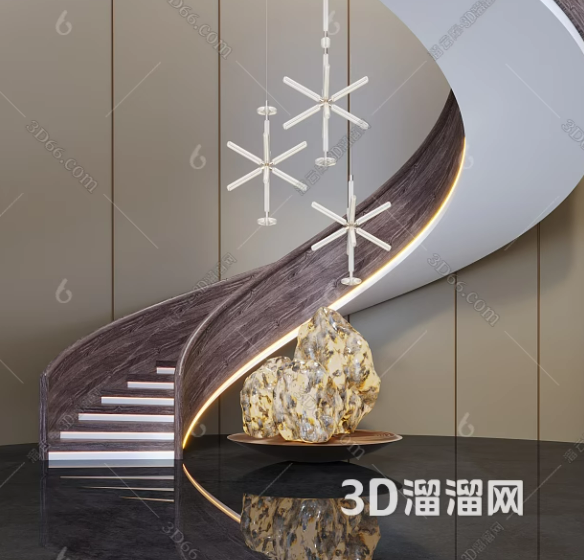 复式楼梯吊灯怎么设计？