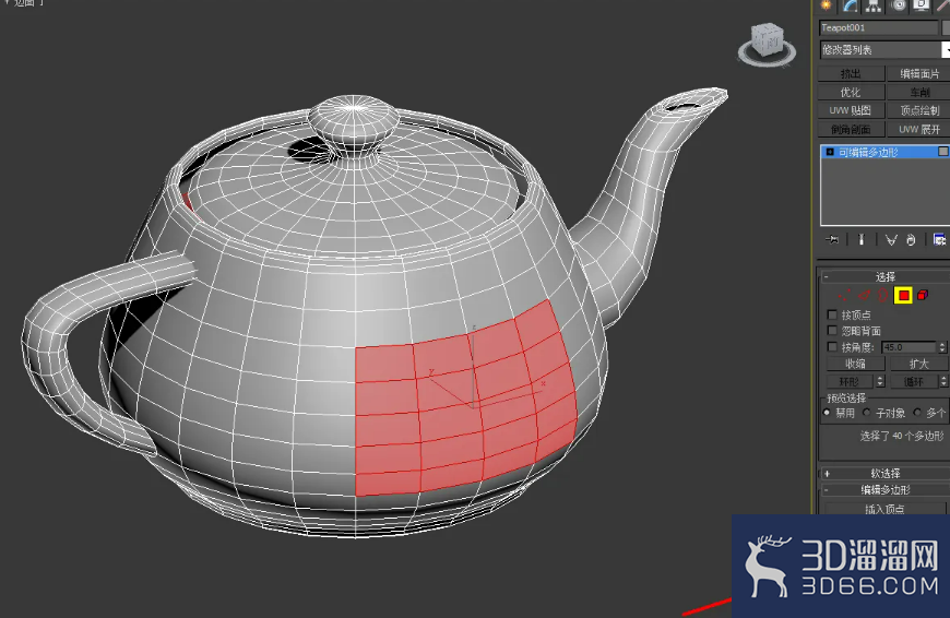 3Dmax编辑多边形选面桥接教程 3Dmax编辑多边形选面桥接教程