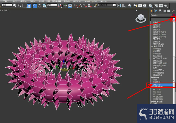 3Dmax编辑多边形顶点挤出教程 3Dmax编辑多边形顶点挤出教程