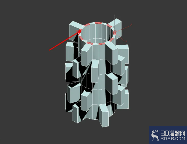 3Dmax多边形面挤出建模教程