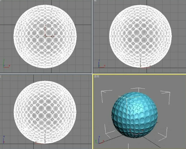 如何利用3dmax建一个高尔夫球模型？