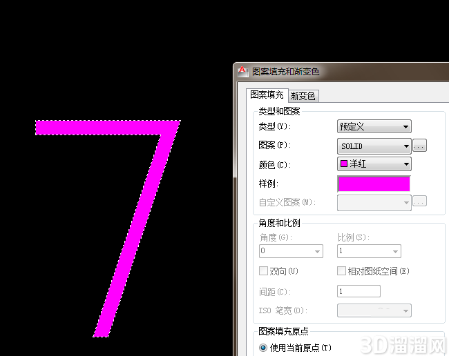 AutoCA怎么填充数字7图案? AutoCA怎么填充数字7图案?