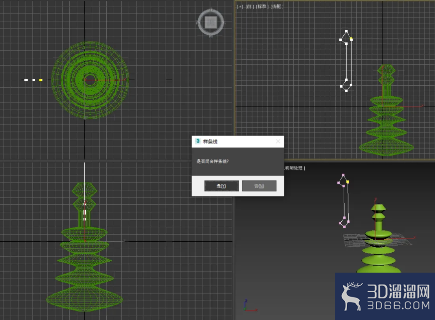 3dsMax怎样闭合样条线? 3dsMax怎样闭合样条线?