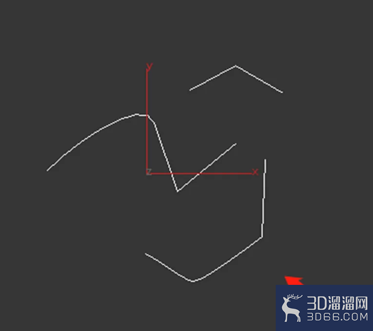 3dmax怎么附加样条线？