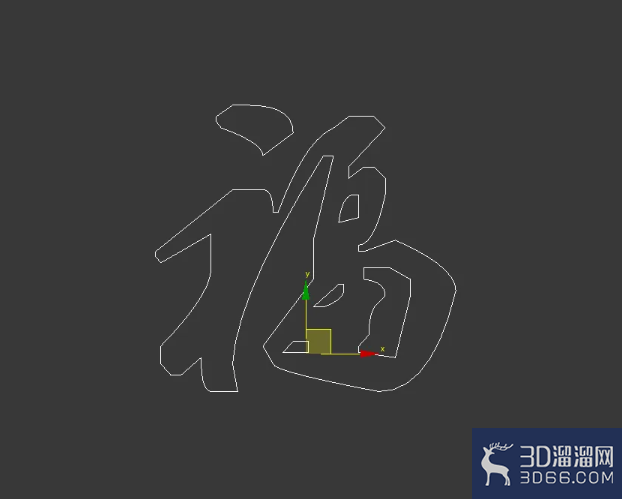 3Dmax文字通花模型制作教程