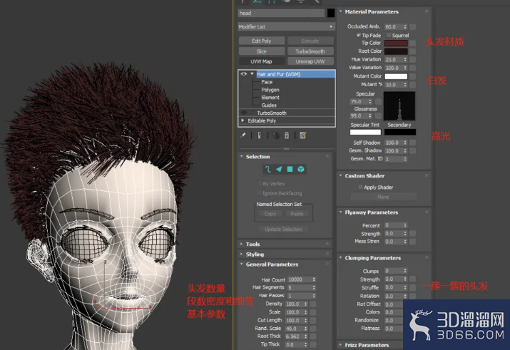3dmax人物头发怎么做? 3dmax人物头发怎么做?