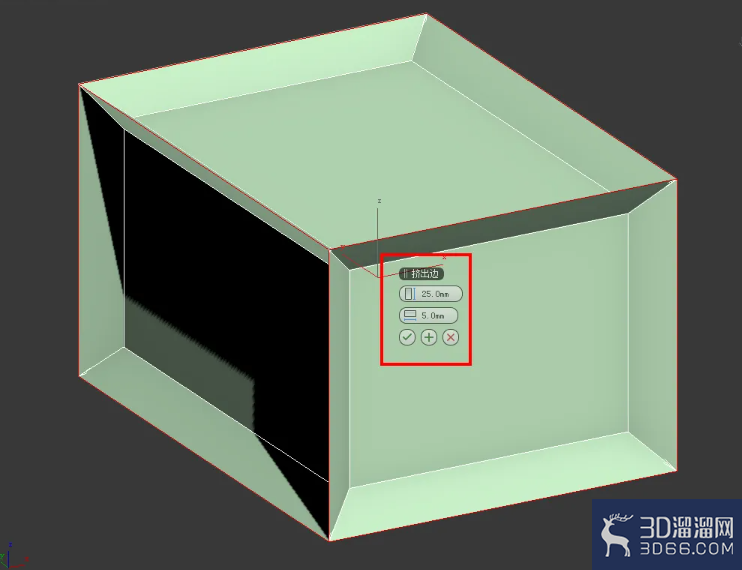 3Dmax可编辑多边形边挤出教程