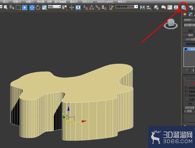 3Dmax可编辑多边形边界切角