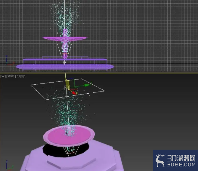 3dmax喷泉怎么制作喷射水流动画？