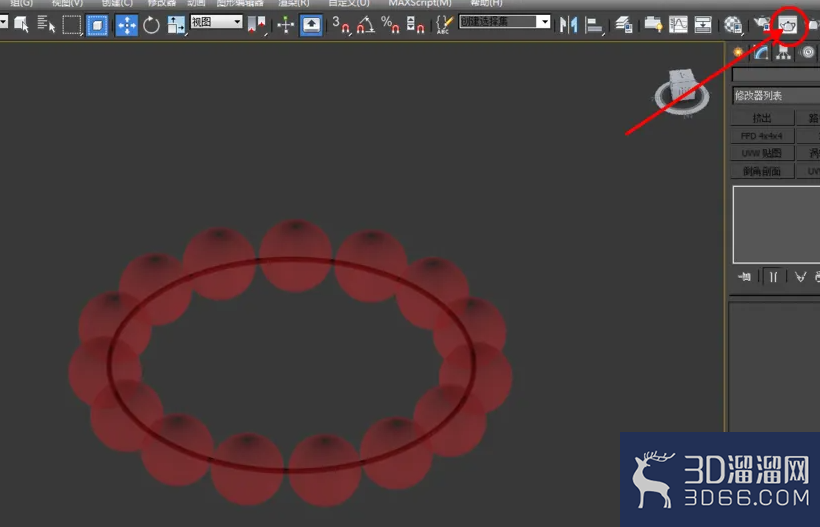 3Dmax如何制作石榴石手链? 3Dmax如何制作石榴石手链?