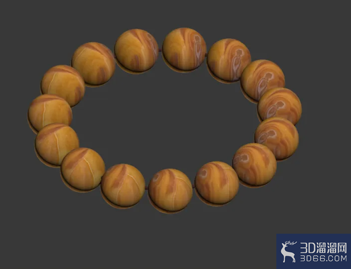 3Dmax如何制作玛瑙手链？