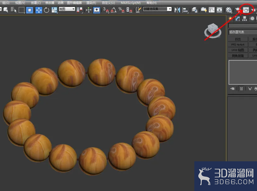 3Dmax如何制作玛瑙手链？