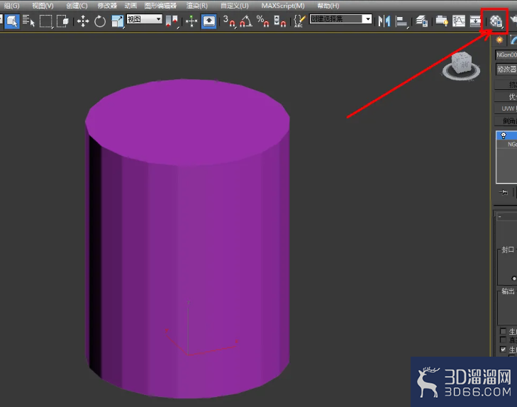 3Dmax如何制作圆角二十一边柱？