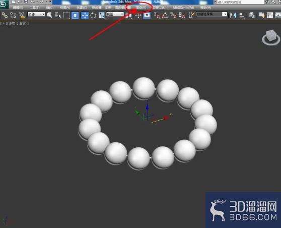3Dmax如何制作橄榄石手链？