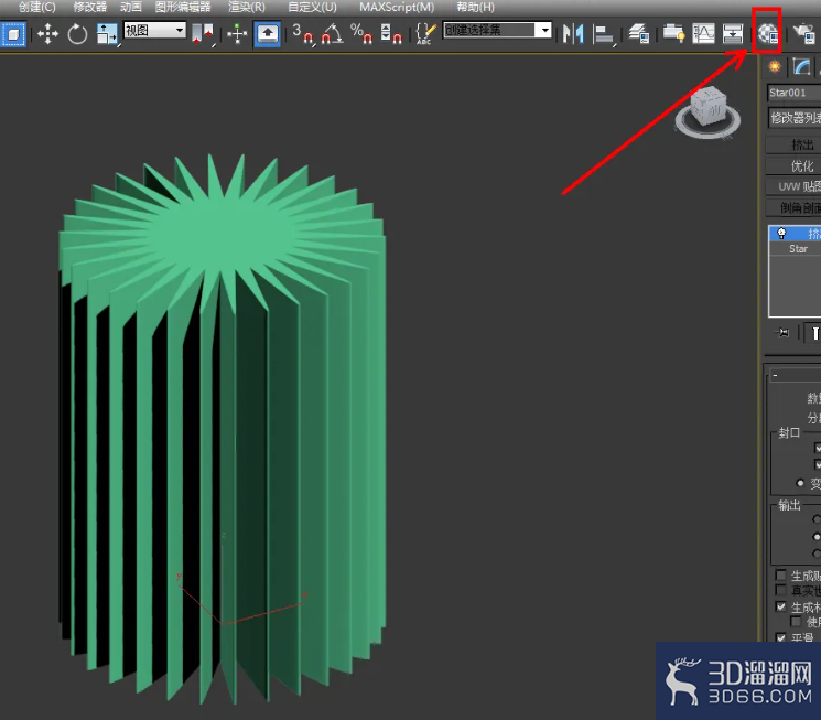 3Dmax如何制作三十圆角星柱? 3Dmax如何制作三十圆角星柱?