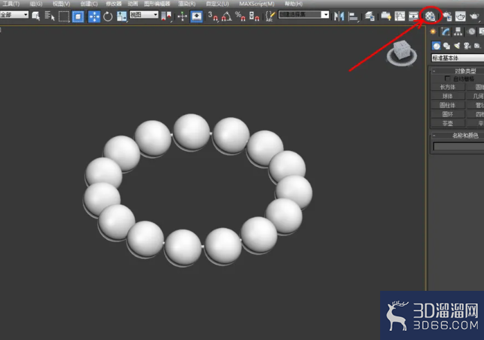 3Dmax如何制作缅花手链模型? 3Dmax如何制作缅花手链模型?
