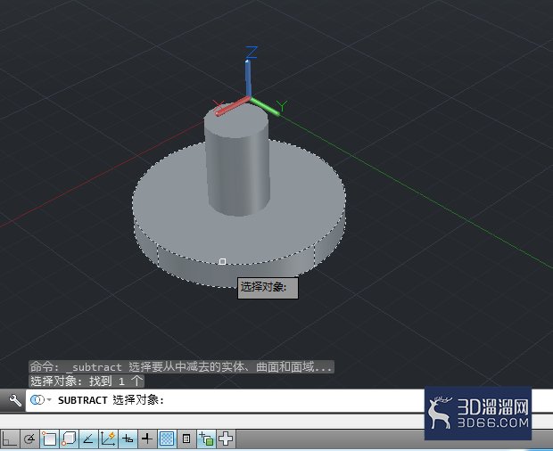 AutoCAD怎么进行差集操作？