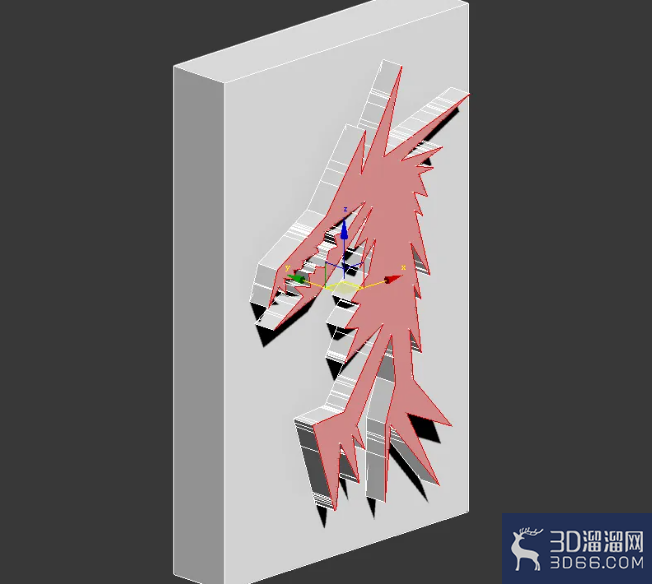 3Dmax模型自定义图案挤出教程 3Dmax模型自定义图案挤出教程