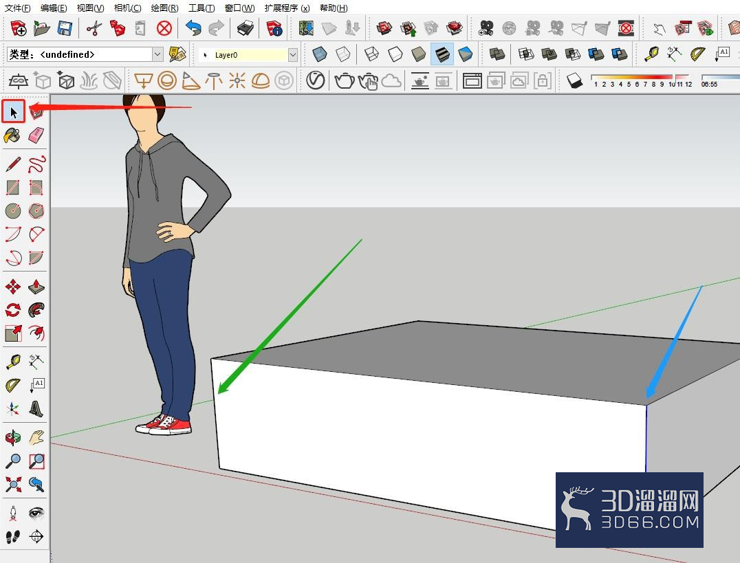 SketchUp如何快速均分模型？