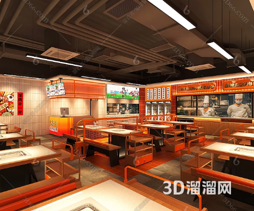 火锅店装修设计技巧介绍-3d溜溜网