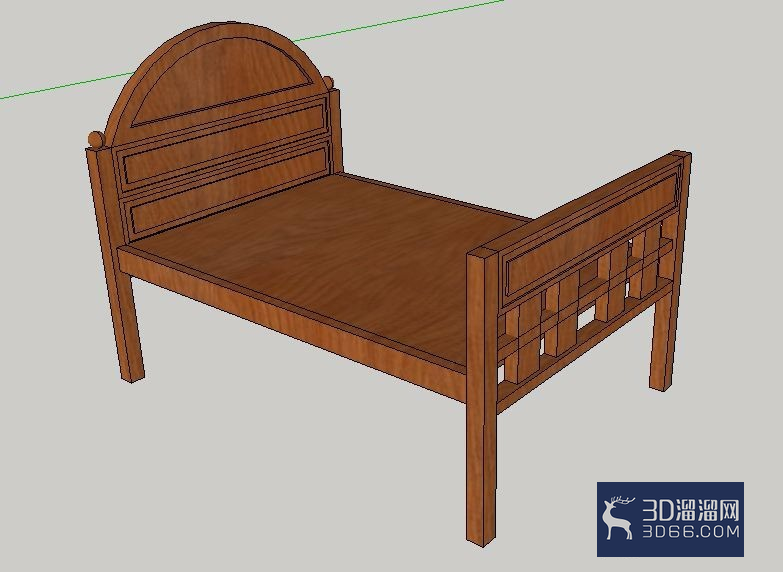 SketchUp如何制作床尾模型? SketchUp如何制作床尾模型?