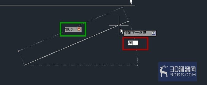 AutoCAD怎样通过输入长度和角度来画直线？