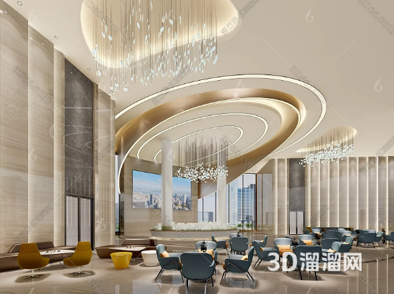 酒店大堂设计与装修的关键原则-3d溜溜网