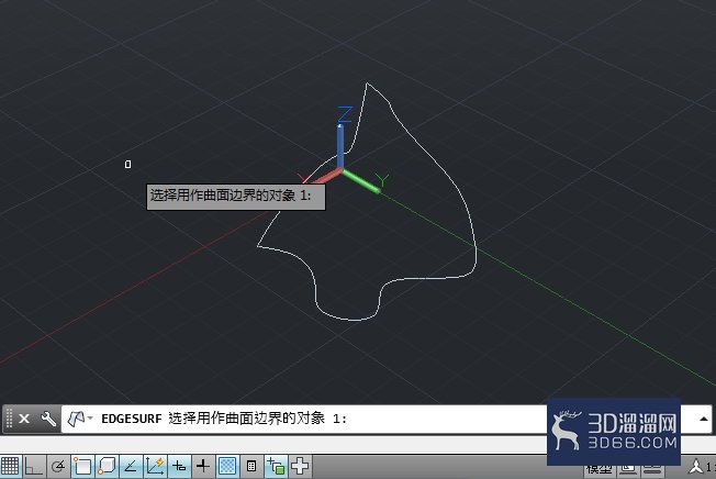 AutoCAD如何绘制边界网格（边界曲面）？